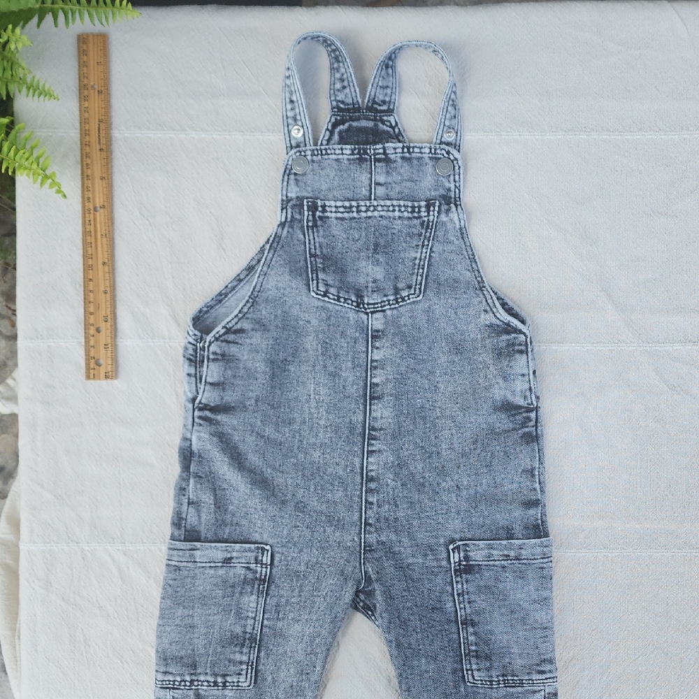 H&M Overalls 4t Distressed Grey Denim